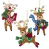 Decorazione Appendibile Renna Multicolore in Resina