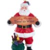 Babbo Natale TIME TO WINE Ornamento da Appendere per Albero di Natale