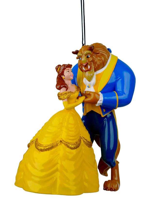 Ornamento Natalizio La Bella E La Bestia Da Appendere