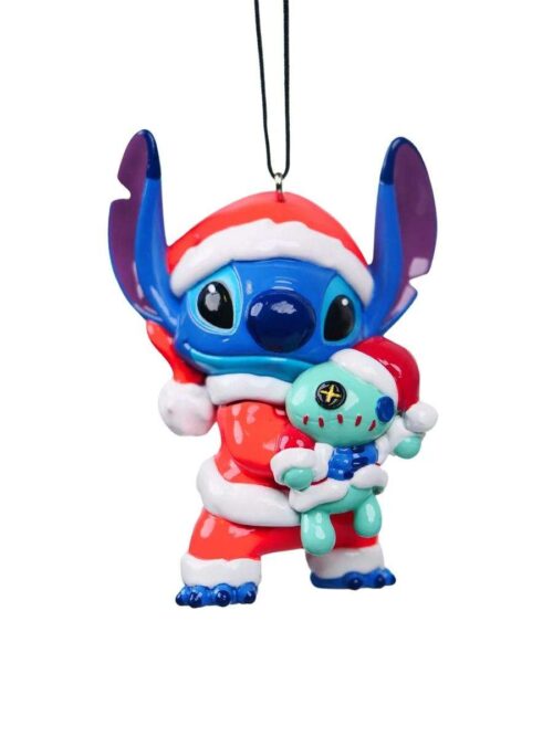 Ornamento 3D Stitch con Scrump per Albero di Natale