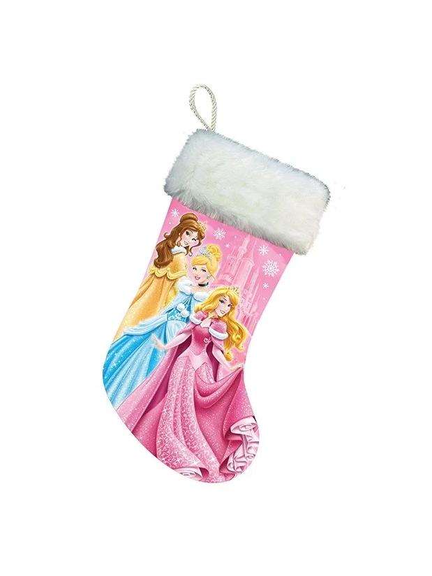 Calza Natalizia Decorata Con Principesse Disney