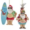 Chubby Santa con Renna e Surf Decorazione Natalizia