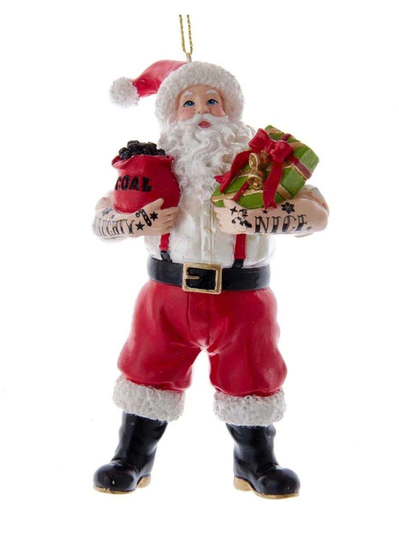 Babbo Natale Con Tattoo Ornamento Natalizio