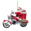 Babbo Natale in Motocicletta Ornamento Natalizio
