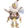 Fata Decorativa Happy Birthday Rosa e Gialla