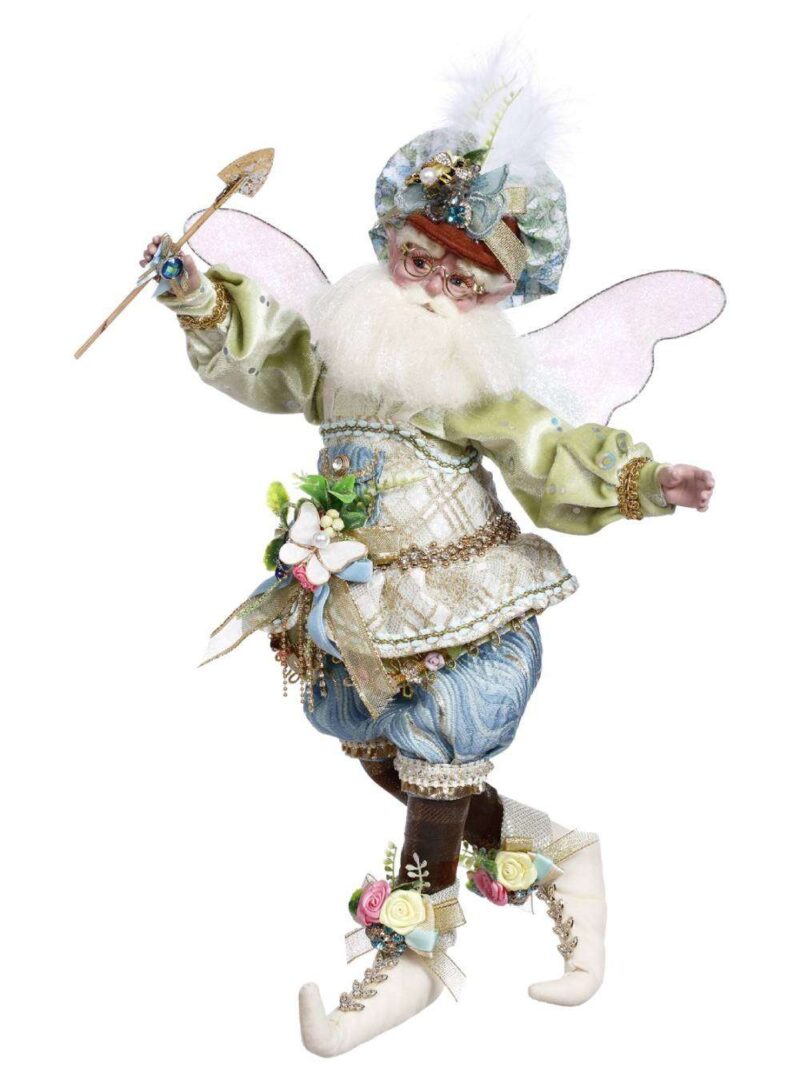 Fata Decorativa Flower Garden Fairy Verde E Blu