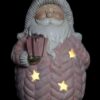 Figura Decorativa Babbo Natale Con Led – Resina 27X22X42 Cm