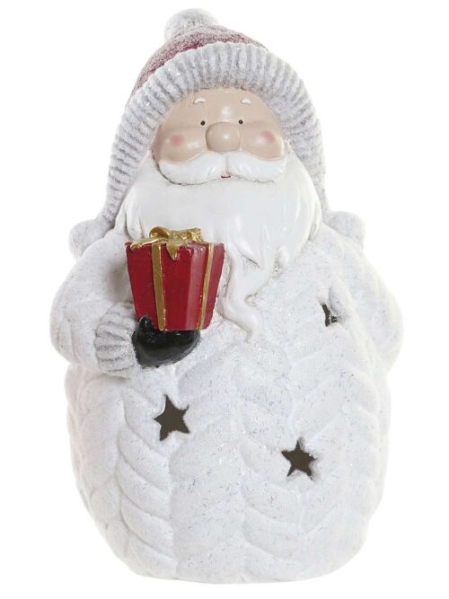 Figura Decorativa Babbo Natale con LED – Resina 27x22x42 cm