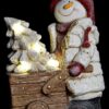 Figura Decorativa Bimbo Con Carretto E Albero