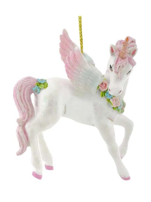 Unicorno Glitterato Ornamento Appendibile