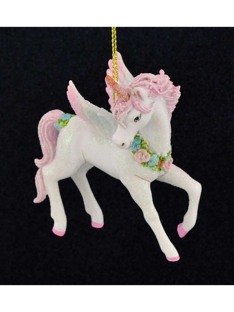 Unicorno Glitterato Ornamento Appendibile