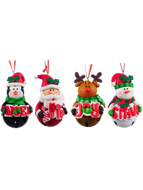 Babbo Natale Pupazzo di Neve Renna Pinguino Ornamenti Natalizi
