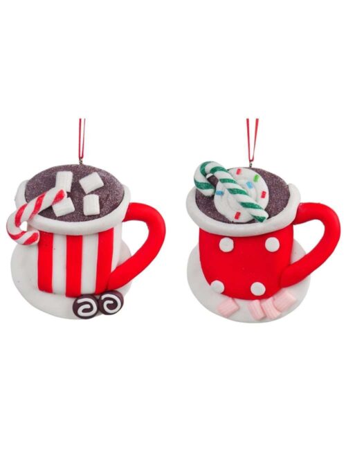 Tazzine Caffe con Dolcetti Ornamenti Natalizi