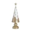 Decorazione Albero di Natale in Resina Bianco-Oro