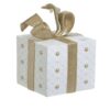 Scatola Regalo Decorativa Bianco-Oro – 20x20x29 cm