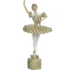 Ballerina Decorativa Bianco-Oro – 20x17x45 cm