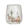 Vaso Decorativo Natalizio in Ceramica Bianco