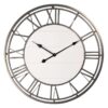 Orologio Da Parete Ø 70 Cm Marrone Grigio Legno Metallo