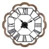 Orologio Da Parete Ø 70 Cm Marrone Grigio Legno E Ferro