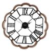 Orologio Da Parete Ø 70 Cm Marrone Grigio Legno E Ferro