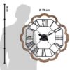 Orologio Da Parete Ø 70 Cm Marrone Grigio Legno E Ferro