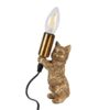 Lampada Da Tavolo Gatto Oro - 9X9X18 Cm