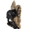 Statuetta Elefante 18 Cm Nero E Oro In Poliresina