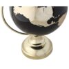 Mappamondo Decorativo In Alluminio Nero E Oro