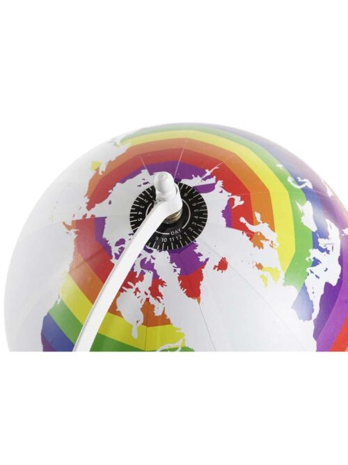 Mappamondo Decorativo Freedom Color in PVC e Metallo Bianco
