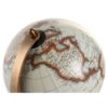 Mappamondo Decorativo Marrone In Pvc Con Base In Legno Di Mango