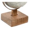 Mappamondo Decorativo Marrone In Pvc Con Base In Legno Di Mango