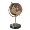 Mappamondo Decorativo Beige In Pvc Con Base In Marmo