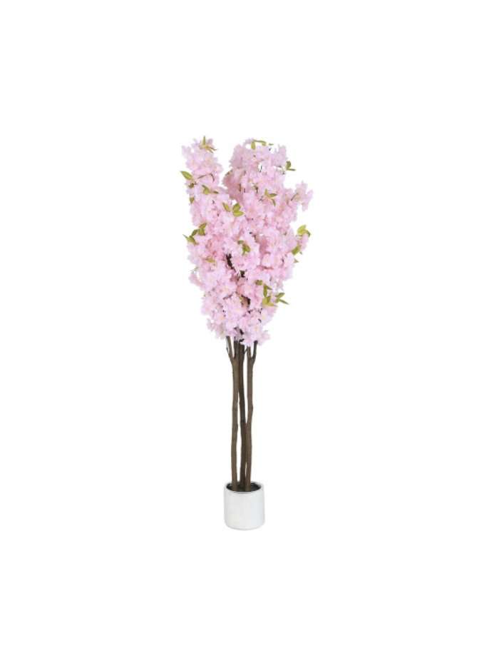 Albero Ciliegio Rosa In Poliestere H 170 Cm