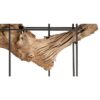 Consolle In Legno Naturale Teak Metallo E Piano In Vetro