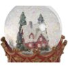 Palla Di Vetro Natalizia Con Neve E Musica