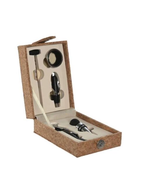 Set Vino in Sughero Naturale 6 pz 11x15x6 cm