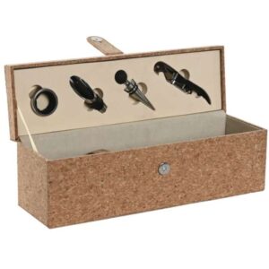 Set Vino in Sughero Naturale 5 pz 36x11x12 cm