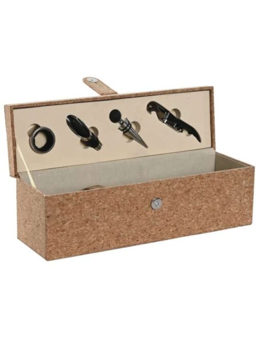 Set Vino in Sughero Naturale 5 pz 36x11x12 cm