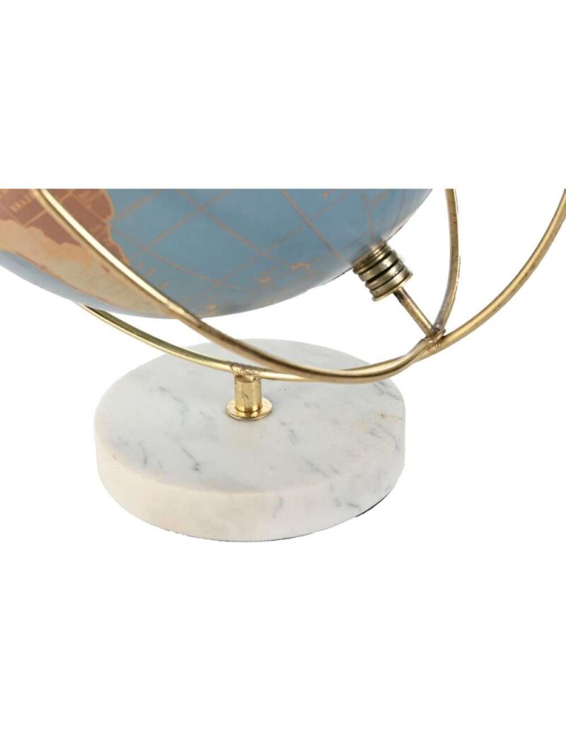 Mappamondo Decorativo In Pvc Con Base In Marmo E Metallo Dorato