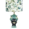Lampada in Ceramica di Capodimonte Nero 30x30x56 cm