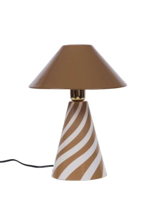 Lampada da Tavolo Cleo Caramello in Metallo