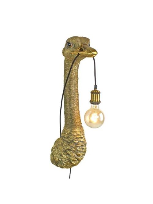 Lampada da Parete Struzzo di Franz Josef in Resina Oro