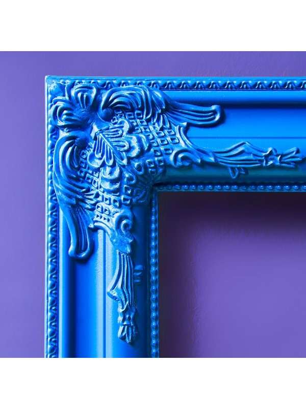 Cornice Decorativa In Legno Blu 42X42