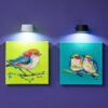 Dipinto Birdy Giallo Fluo 30X30