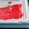 Quadro Decorativo Ballgown Rosa Su Cornice Bianca
