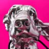 Lampada Da Tavolo Con Basset Hound Argentato