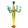 Portacandele Fancy Crystal A 5 Fiamme In Vetro Giallo