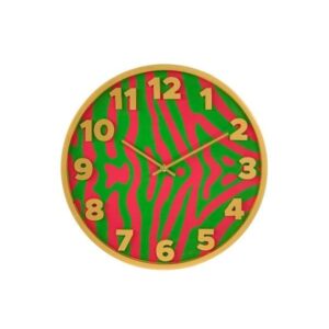 Orologio da Parete Safari in Legno Rosa Verde 50 cm