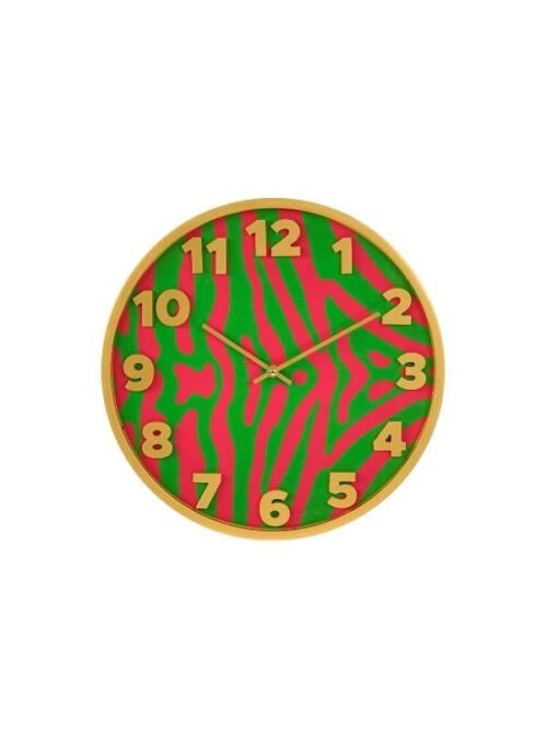 Orologio da Parete Safari in Legno Rosa Verde 50 cm