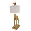 Lampada Da Tavolo Giraffa Oro Paralume Avorio H85 Cm